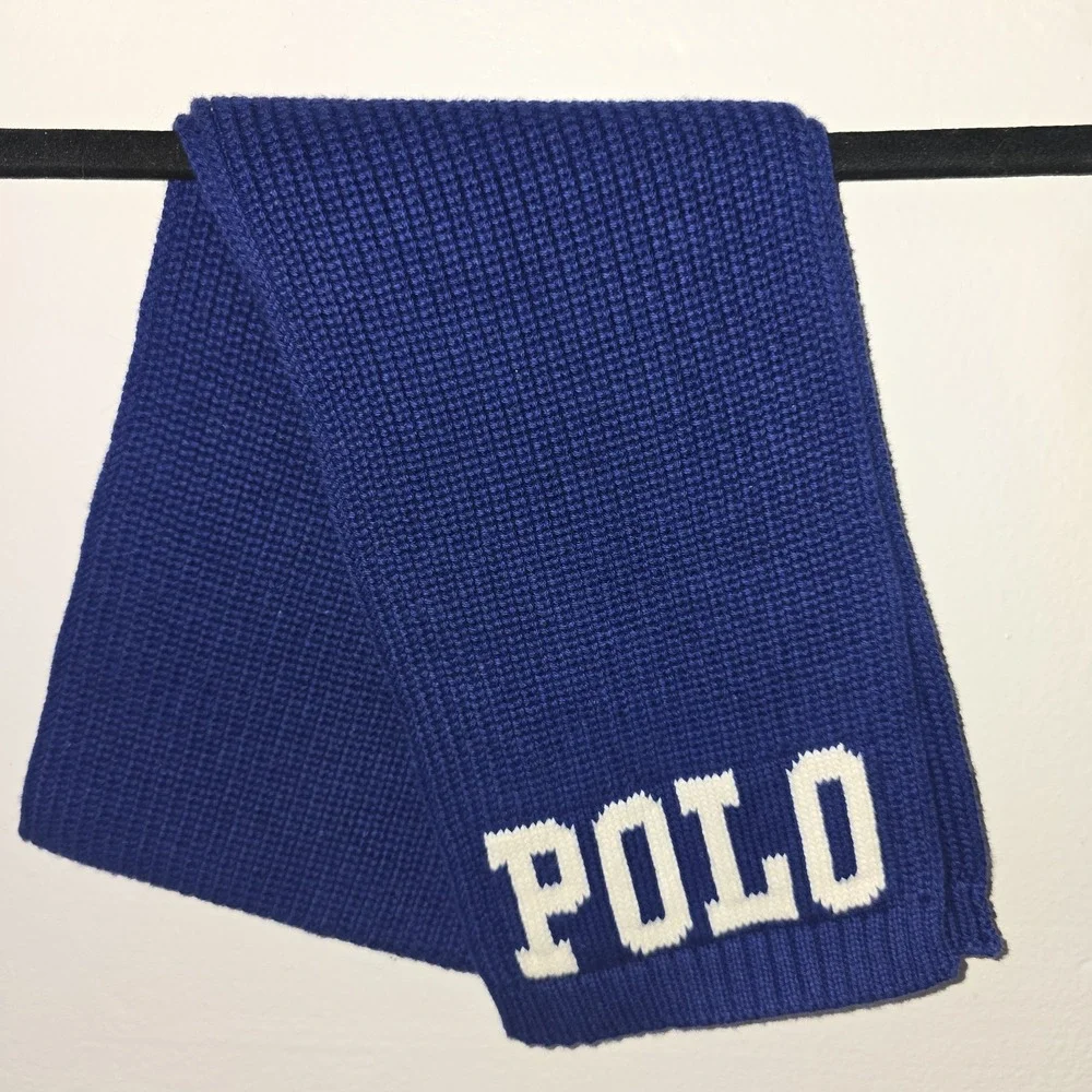 Polo Ralph Lauren Toddler Size 2T-4T Scarf Navy Blue w/ White POLO Kids Boy Girl